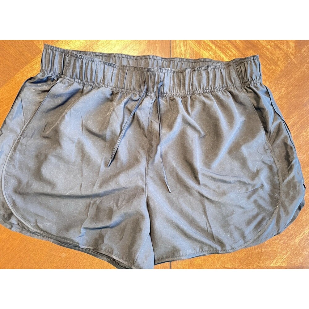BCG Shorts Women's 1X Black Elastic High Waist Shorts